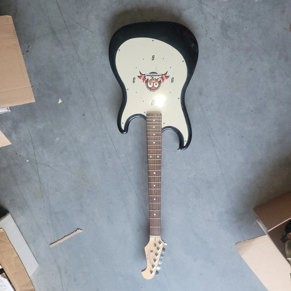Vintage Sam Ash Music Guitar Wall Clock Celebrating 80th Year 1924-2004